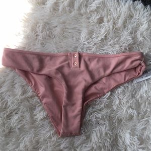 Frankies rose colored bikini bottoms size large